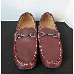 Footjoy Red Brown Leather Horsebit Club House Mens Loafers 79019 Size 10  Shoes